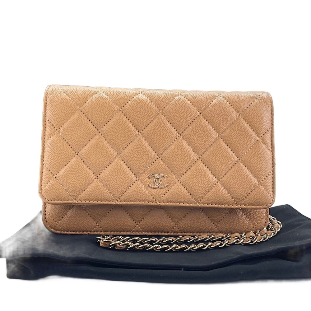 Chanel Matelassé Shoulder Bag, Beige